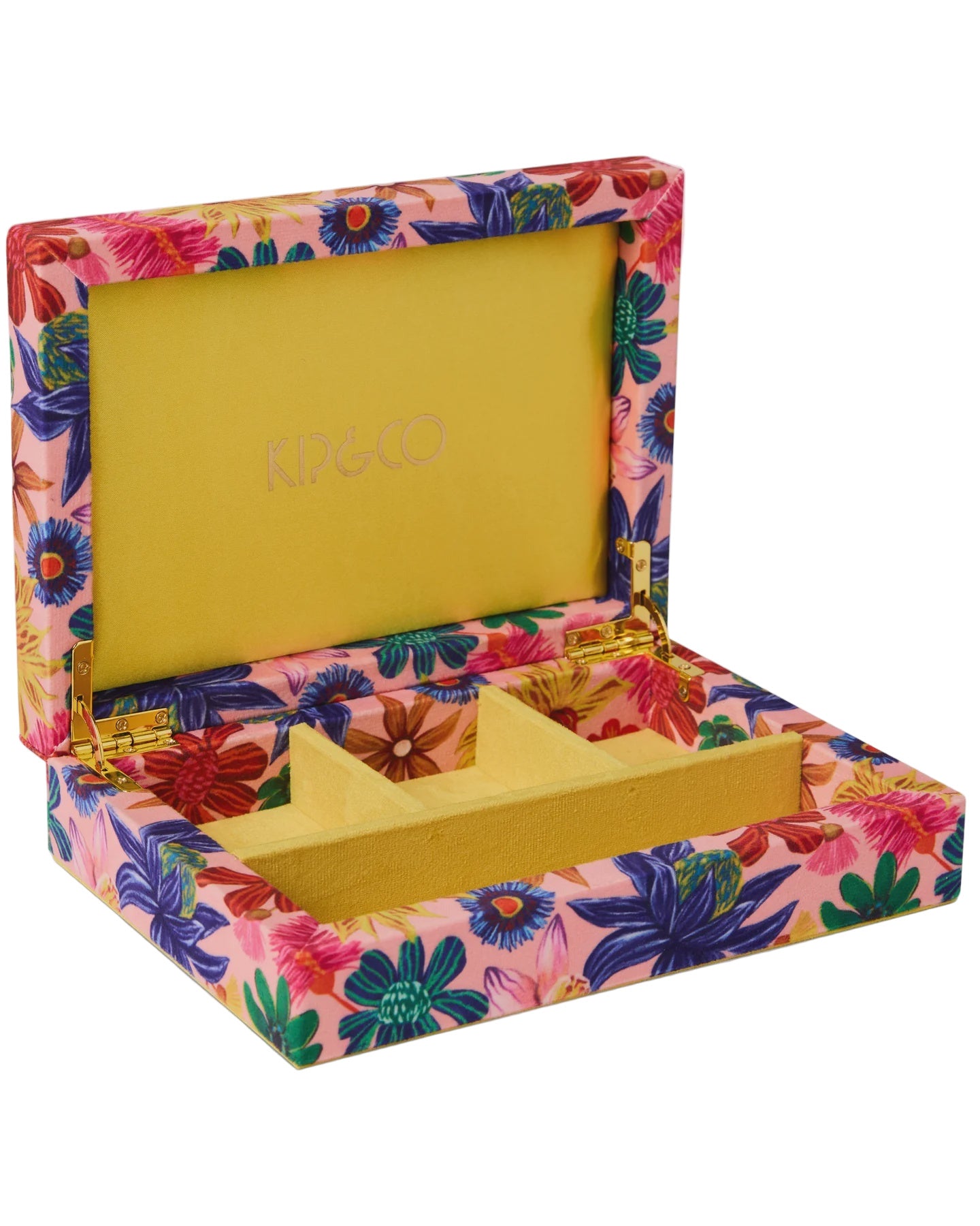 Small Velvet Jewellery Box - Wildflowers in Bloom