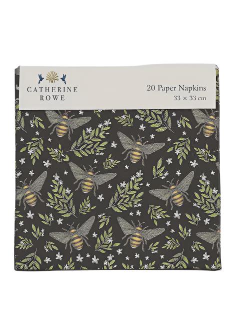 Bee Pattern Paper Napkins - Set of 20
