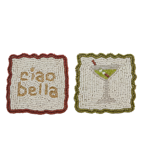Beaded Coaster - Ciao Martini