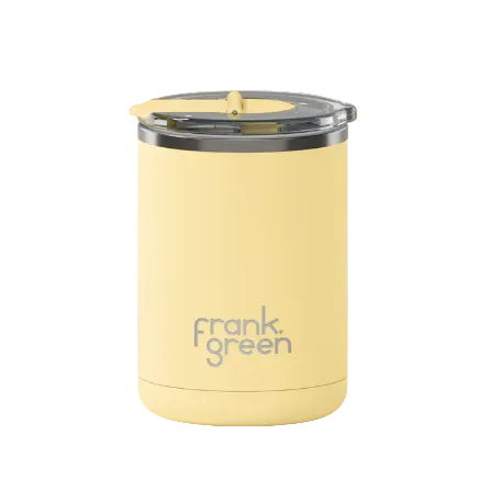 355ml Ceramic Cup + Hinged Screw Lid - Buttermilk