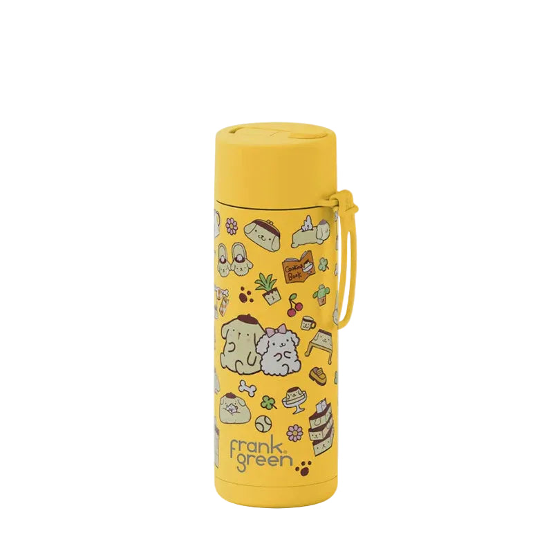 595mL Ceramic Bottle + Flip Straw Lid - Hello Kitty PomPomPurin