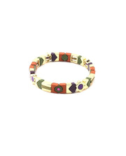 Tile Bracelet - Rust Flower Candy