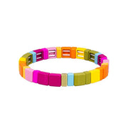 Tile Bracelet - Orange & Pinks