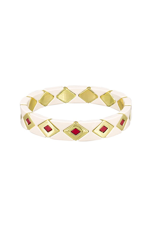 Triangle Tile Bracelet - Ivory
