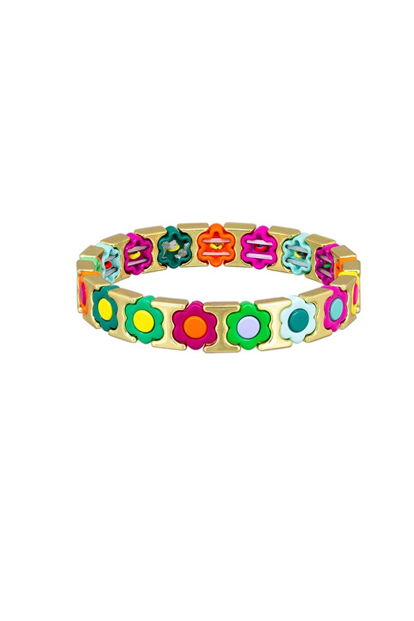 Tile Bracelet - Brights Daisy