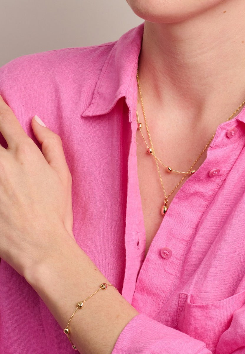 Heart Garland Necklace - Gold
