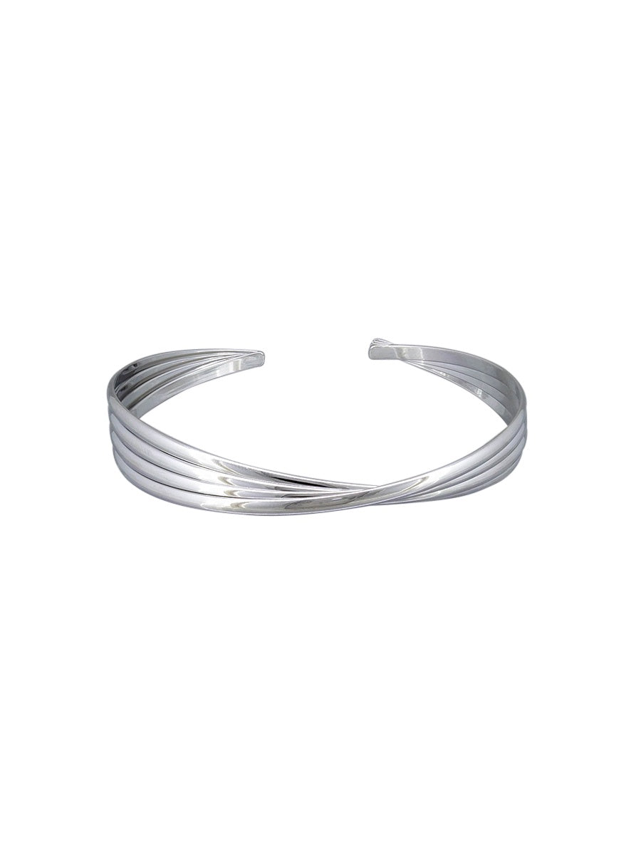 Cuff Bracelet - Silver Twist