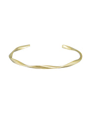 Cuff Bracelet -Single Twist - Gold