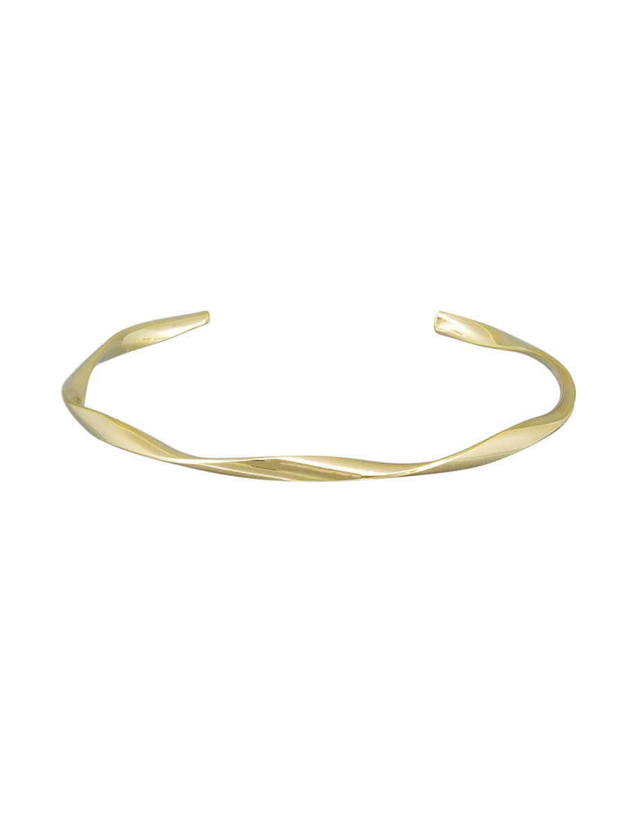 Cuff Bracelet -Single Twist - Gold