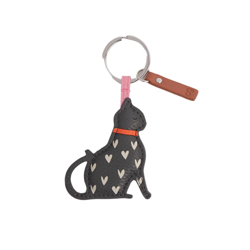 CG Vegan Leather Keyring - Black Cat