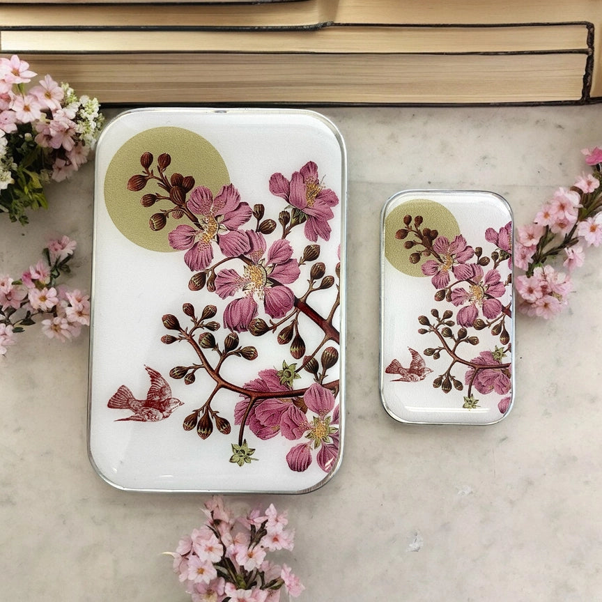 Notions Tin Small - Cherry Blossom & Swallow