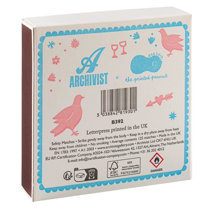 Square Matchbox - Dove Perfect