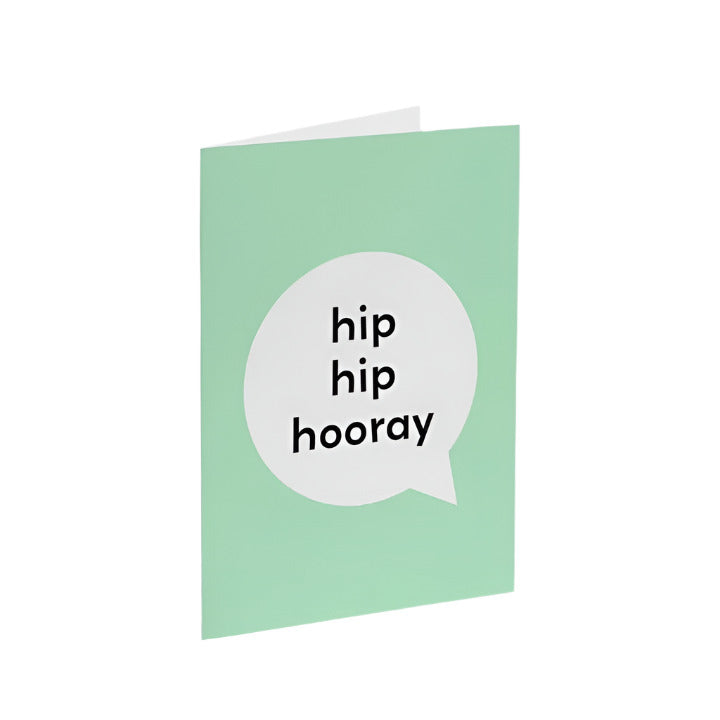 Hip Hip Hooray Speech Bubble Card