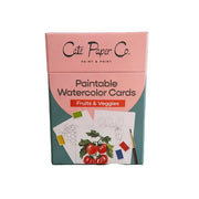 Paintable Watercolour Card Deck - Fruits & Veggies