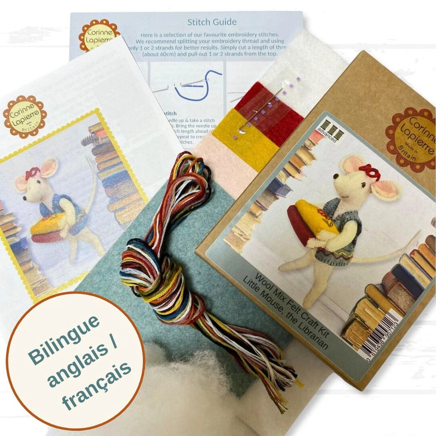 Mini Felt Craft Kit - Little Mouse The Librarian