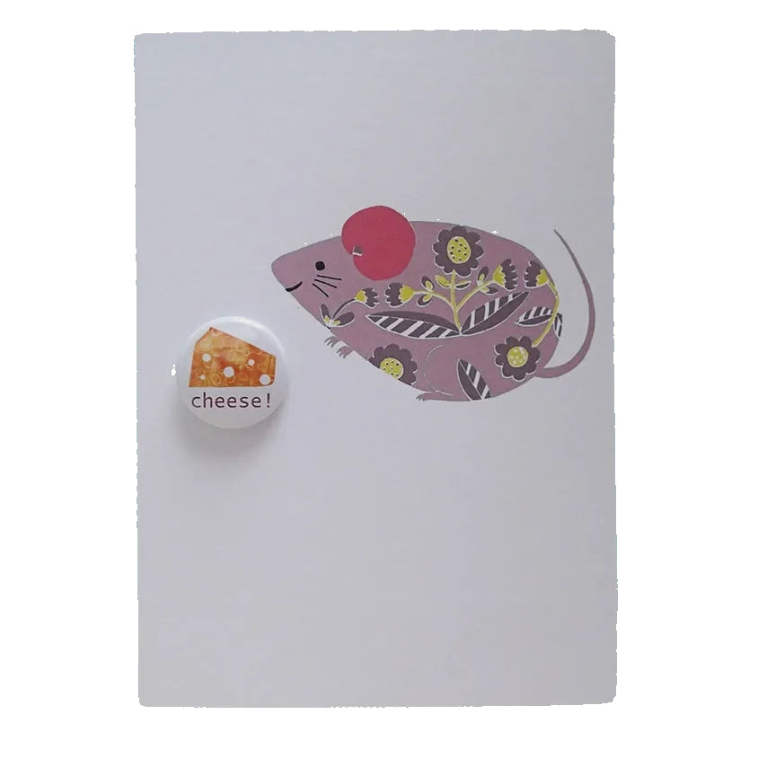 Card With Badge - Mouse With Cheese