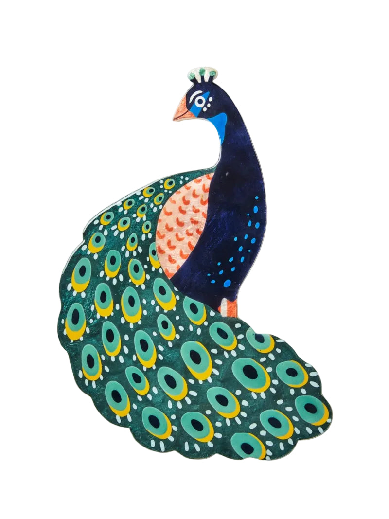 Capiz Shell Art Tile - Canopy - Peacock