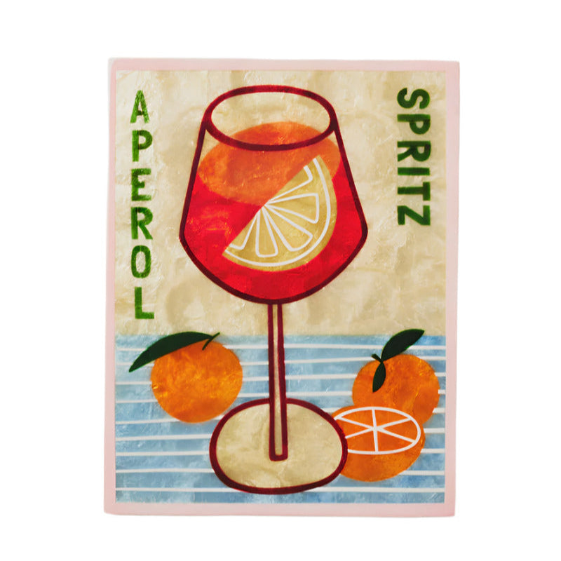 Capiz Shell Art Tile - Happy Hour - Spritz