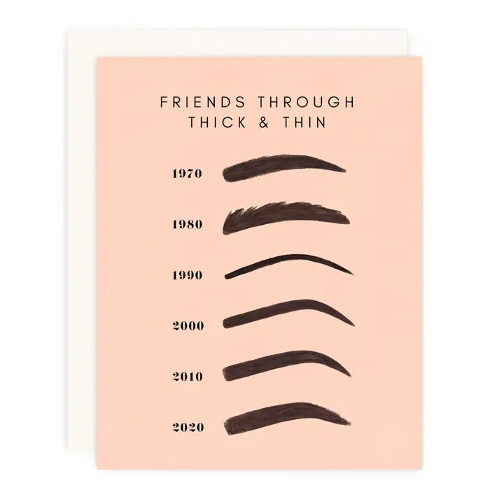 Thick & Thin Greeting Card