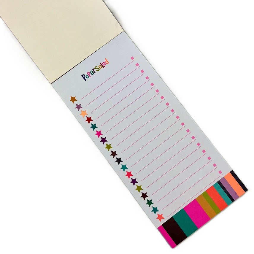 Magnetic List Pad - Paper Salad Stripes Bright