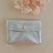Kangoo Leather Coin Purse - Silver