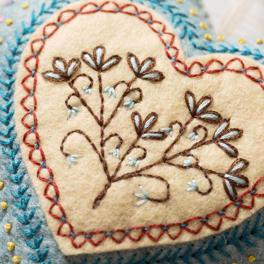 Mini Felt Craft Kit - Embroidered Heart