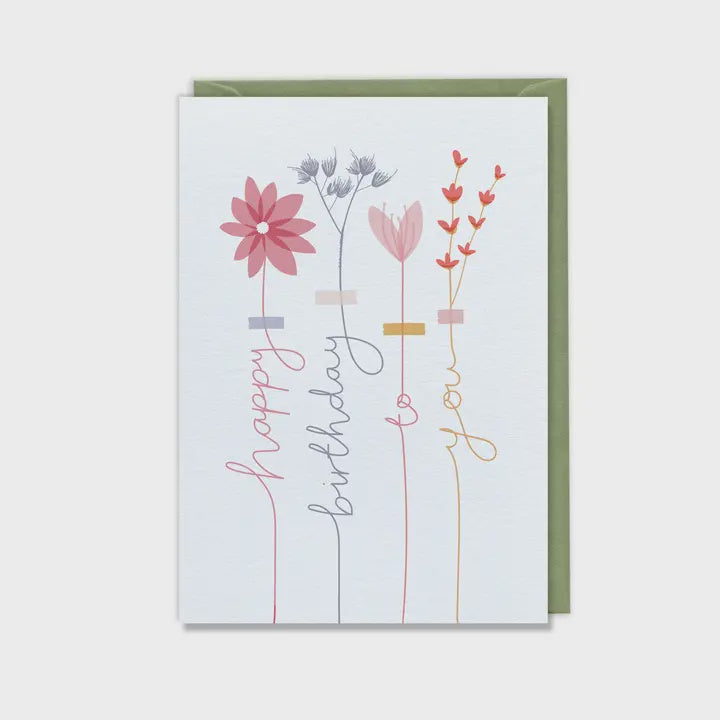 Botanical Greeting Card - Happy Birthday to You