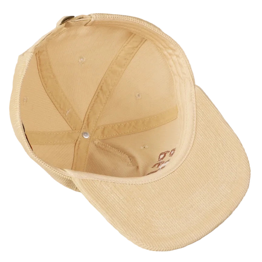 Embroidered Baseball Cap Corduroy - Peanut Butter