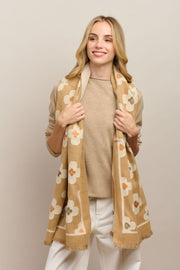 Autumn Flower Scarf - Camel