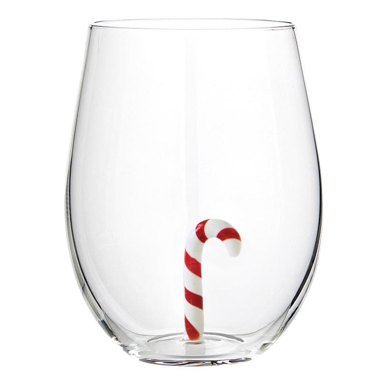 Christmas Candy Cane Glass