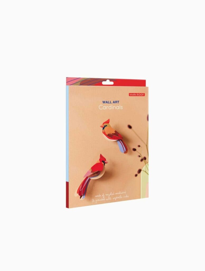 Cardboard Wall Art Garden Bird Duo - Cardinals