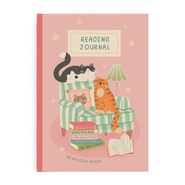 Reading Journal Cats – 50 Page Book Review Notebook