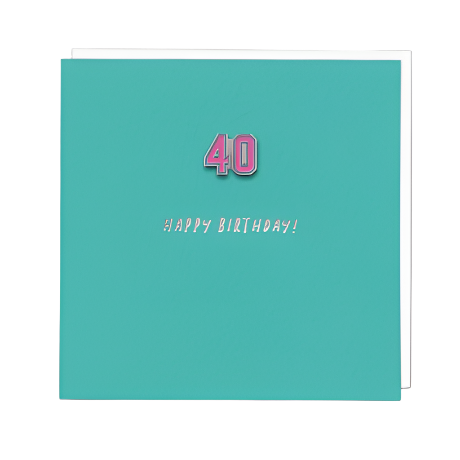 Enamel Pin Card - Forty