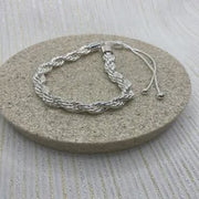 Thick Slider Bracelet - Silver