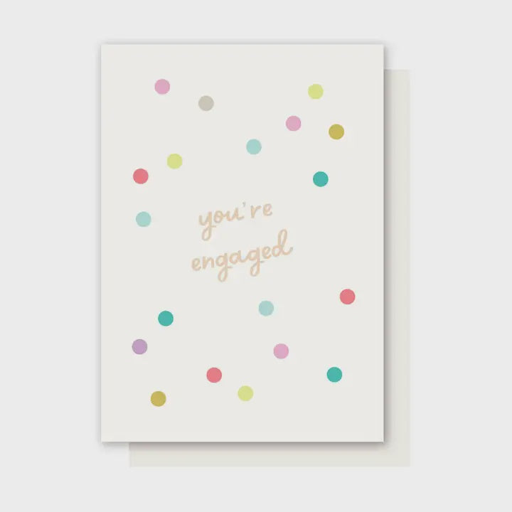 Confetti Engaged Card