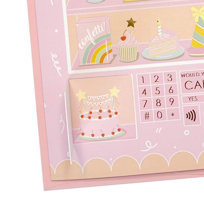 Birthday ATM Peek-A-Boo Card
