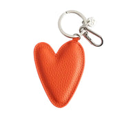 CG Vegan Leather Bag Charm - Orange Heart