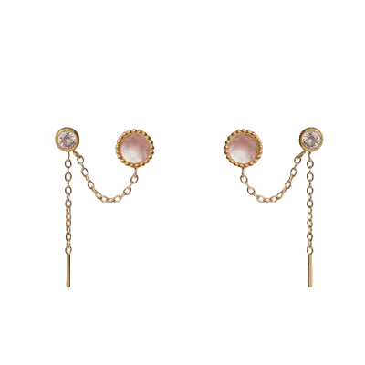 Earrings Chloris - Watermelon Quartz