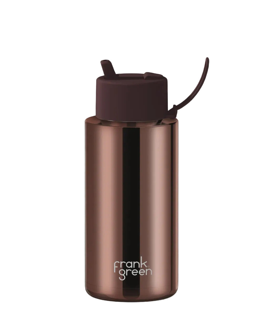 1L Chrome Ceramic Reusable Bottle - Chocolate / Chocolate