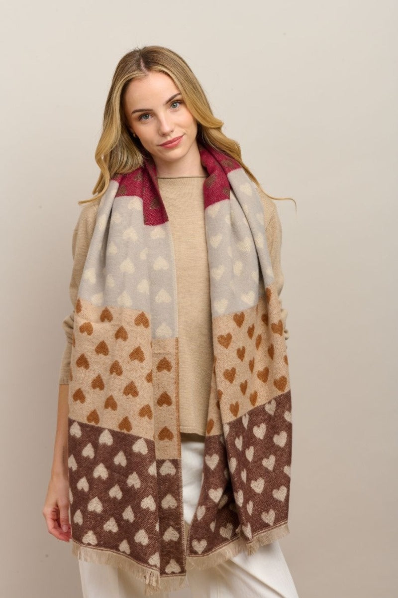 Sweet Heart Scarf - Chocolate