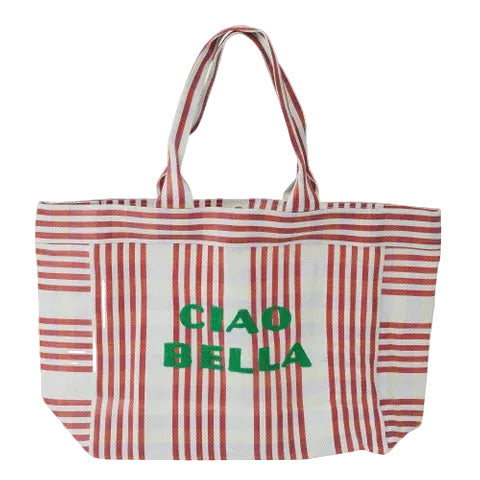 Ciao Bella Recycled Tote Large Red