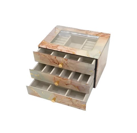 Glass Jewellery Box - Clear Top
