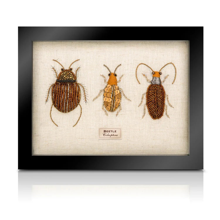 Beaded Beetle Trio from the Cabinet of Curiosity - Small