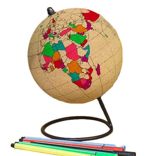Colour In Cork Globe