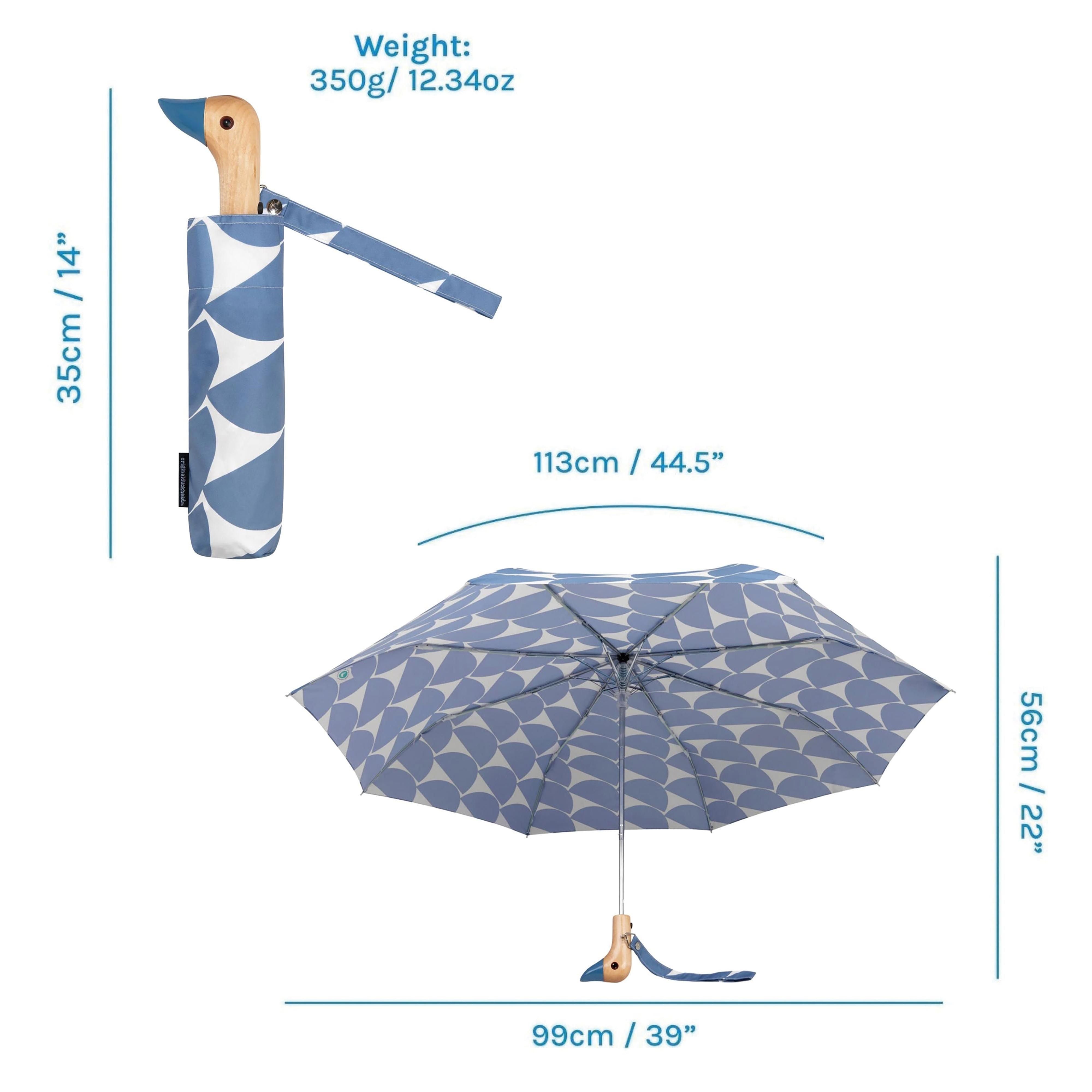 Duckhead Compact Umbrella - Denim Moon