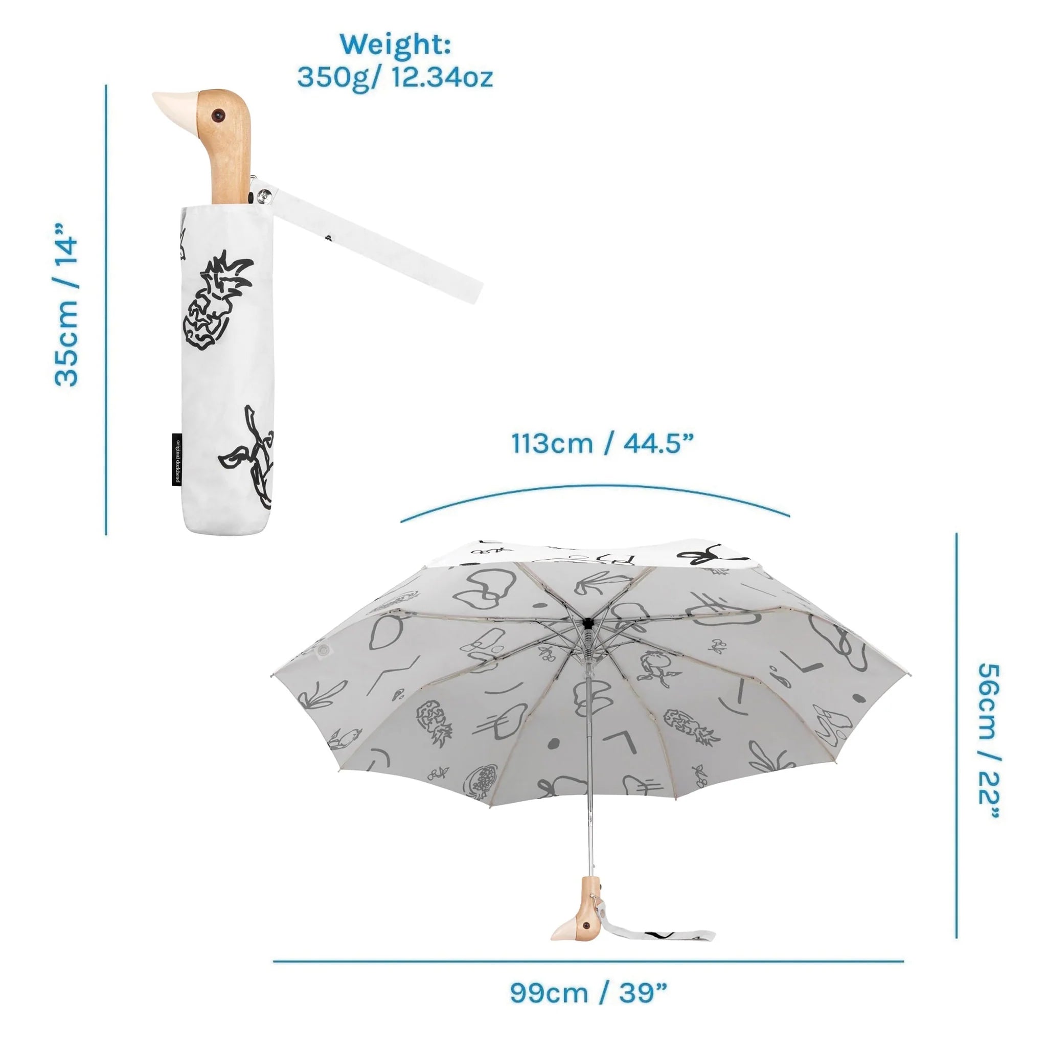 Duckhead Compact Umbrella - Fruits & Shapes