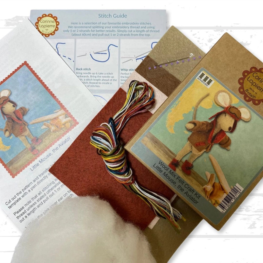 Mini Felt Craft Kit - Little Mouse The Aviator
