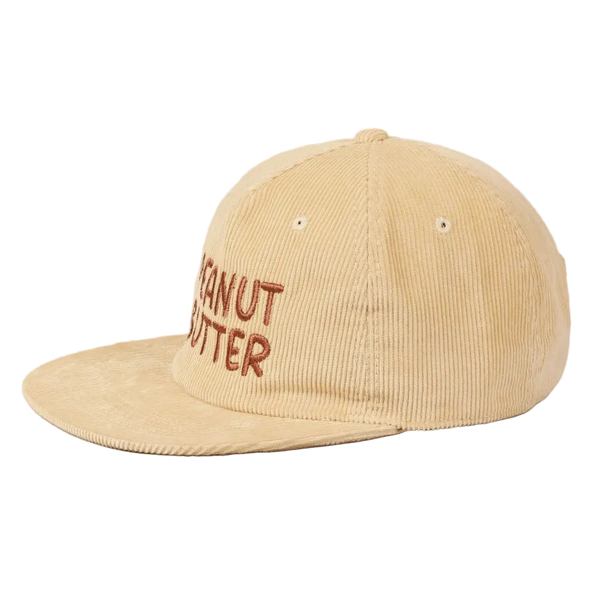 Embroidered Baseball Cap Corduroy - Peanut Butter
