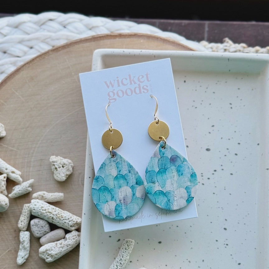 Dew Drop Earrings - Ocean