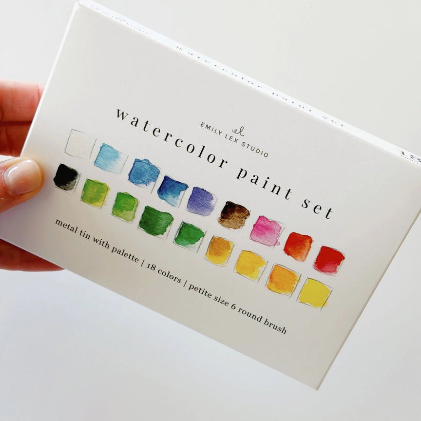 Watercolour Paint Set with Brush - 18 Colours